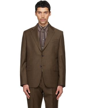 Paul Smith Two-Piece 'The Brierley' Sharkskin Wool Suit - Brown