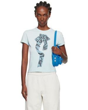 Acne Studios Print Bow T-Shirt - Blue