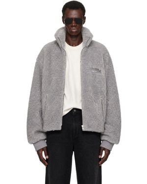Amiri Fuzzy Track Jacket - Gray