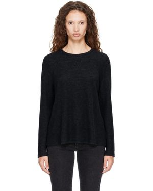 Cordera Pull Gris En Laine Mérinos - Noir