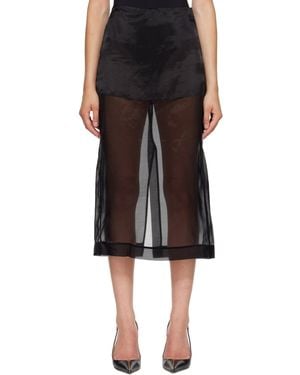 Frankie Shop Peri Sheer Midi Skirt - Black
