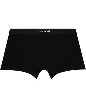 Tom Ford Cotton Boxer Briefs - Black