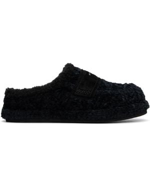 WOOYOUNGMI Sherpa Slip-On Loafers - Black
