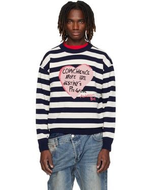 ANDERSSON BELL Heart Message Crew-Neck Jumper - Black