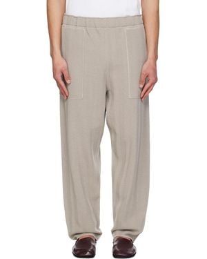 Homme Plissé Issey Miyake Inlaid Knit Trousers - White