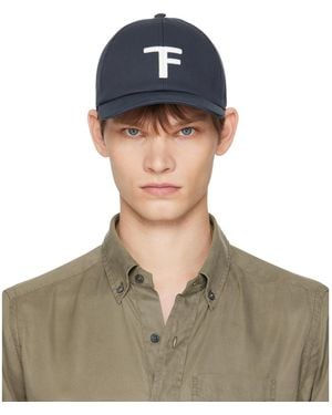 Tom Ford Canvas & Smooth Leather Cap - Green