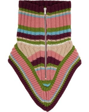 Dries Van Noten Wool Zip Collar Scarf - Multicolor