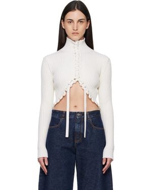 Alaïa Cropped Jumper - Blue
