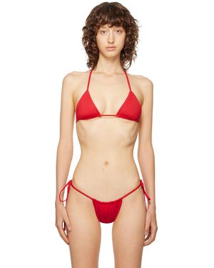 Frankie's Bikinis レッド Nick ビキニトップ