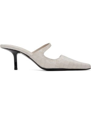 BY FAR Serena Closed Toe Heels - White