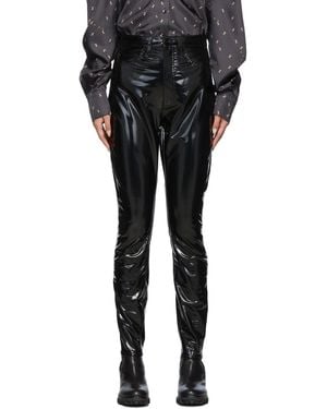 Rag & Bone Vinyl Super High Rise Ankle Skinny - Black