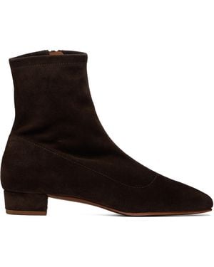 BY FAR Bottes Este Brunes En Suède - Marron