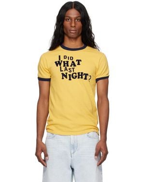 ERL 'I Did What Last Night' Ringer T-Shirt - Orange