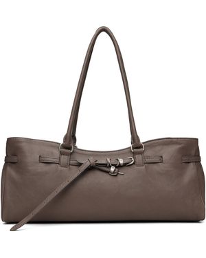 Marge Sherwood Taupe Soft 'Grandma' Shoulder Bag - Brown