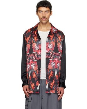 Y-3 Satin Graphic 'Beast' Shirt - Red