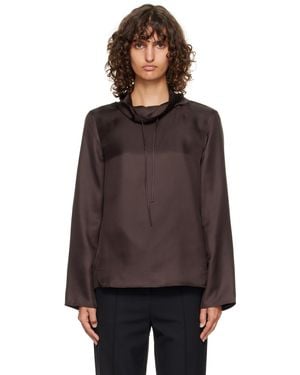 Loulou de Saison Cyna Silk Blouse - Black