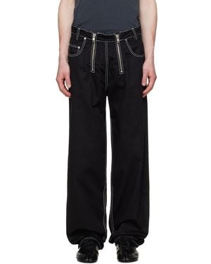 GmbH Pantalon Cyrus Noir À Deux Braguettes