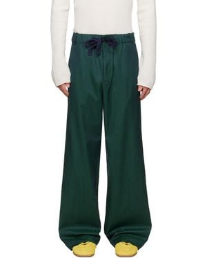 Sanderlak Tailored Drawstring Trousers - Green