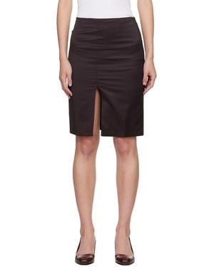 Our Legacy Burgundy Siren Midi Skirt - Black