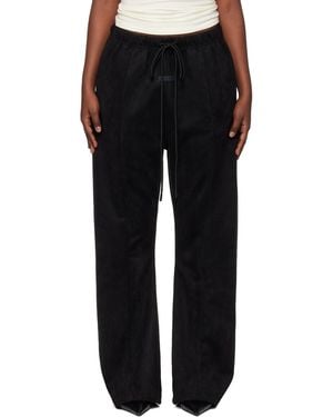 Fear Of God Holiday Faux-Suede Fleece Flare Lounge Trousers - Black