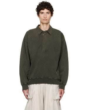 Helmut Lang Garment-Dyed Terry Polo - Green