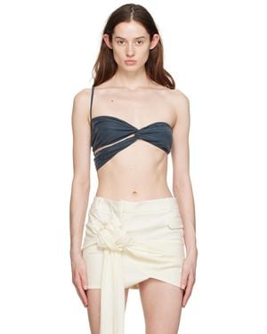 Jacquemus Navy 'le Bandeau Espelho' Tank Top - Black