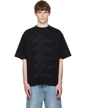 we11done 'Welldone' Front Logo T-Shirt - Black
