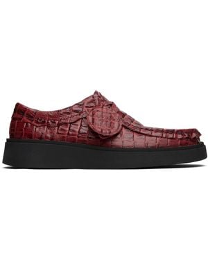 Martine Rose Burgundy Clarks Edition Torview Derbys - Black