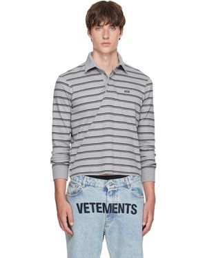 Vetements Long Sleeve Polo - Grey