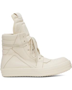 Rick Owens Off- Hollywood Geobasket Trainers - White