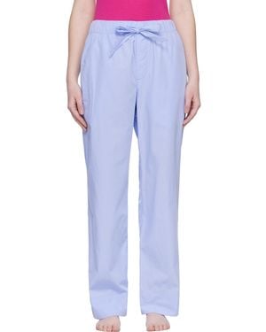 Tekla Poplin Pajama Pants - Blue