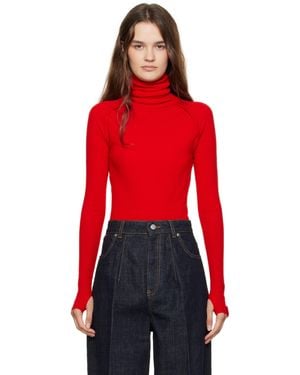 Victoria Beckham High Turtleneck - Red