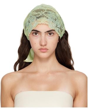MERRMA Ssense Exclusive Lace Bandeau Headband - Natural