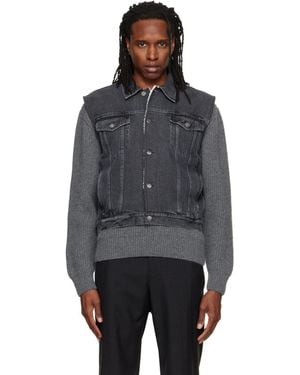 Jil Sander Lightweight Denim Vest - Gray