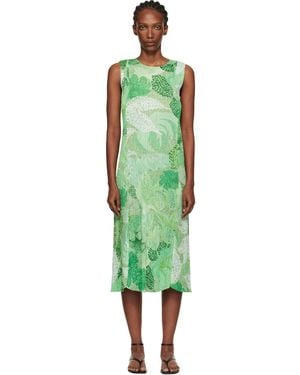 Pleats Please Issey Miyake Foggy Forest Maxi Dress - Green