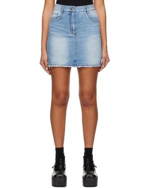Juun.J Destroyed Denim Miniskirt - Blue