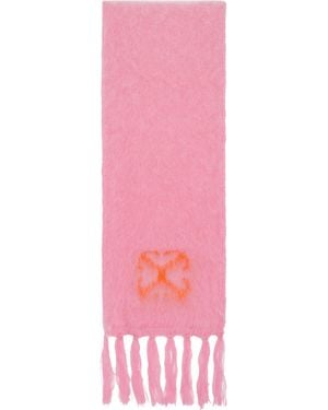 Off-White c/o Virgil Abloh ピンク モヘア マフラー