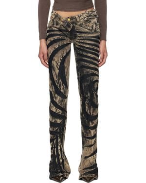 MASHA POPOVA Asymmetric Ripple Skinny Jeans - Black