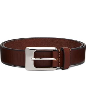 Lemaire Ceinture De 2,5 Cm Brun Clair À Motif De Rail - Marron
