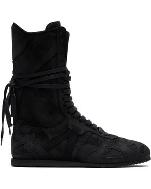 Ann Demeulemeester Palne High-Top Boxing Sneakers - Black