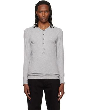 Tom Ford Cotton Henley - Grey