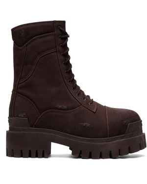 Balenciaga Combat Strike Boots - Brown