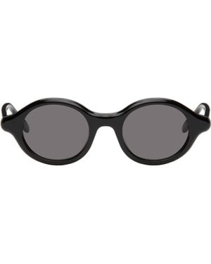 【関税込み】LOEWE ブラック Slim アビエイターサングラス LOEWE: ブラック Slim アビエイターサングラス | SSENSE 日本