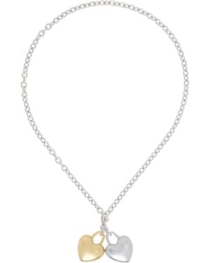 Marland Backus Entangled Hearts Necklace - White
