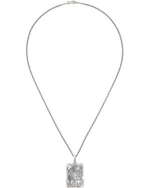 Yohji Yamamoto Devil Plate Pendant Necklace - Metallic
