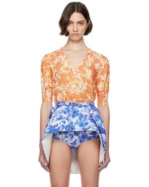 Bally Rosengarten Print Cardigan - Blue
