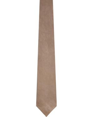 colbo Taupe Leather Tie - Black