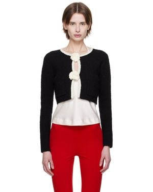 Kijun Crochet Knit Cardigan - Black