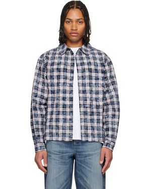 Dime Plaid Flannel Shirt - Blue