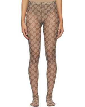 Gucci Beige GG Tights - Brown